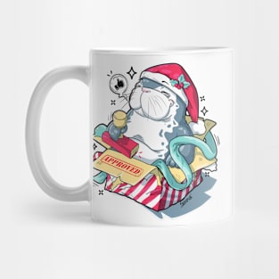 Christmas seal of approval pun Mug